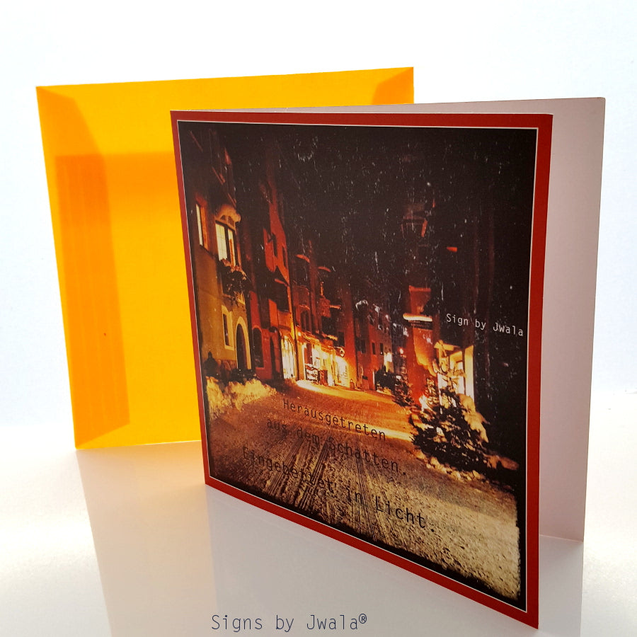 10 Klappkarten "Herausgetreten"