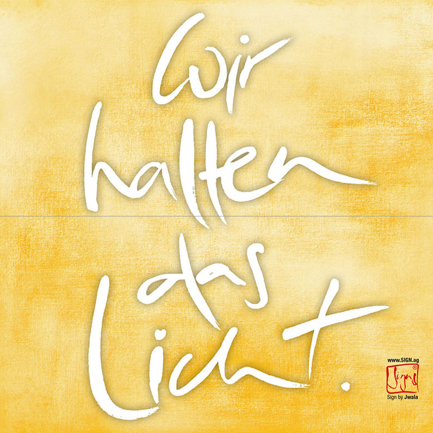 10 Klappkarten "Wir halten das Licht"