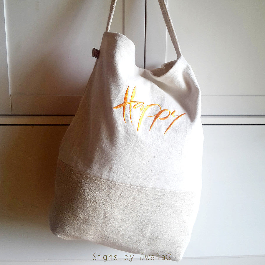 Shopper "Happy" Bauernleinen