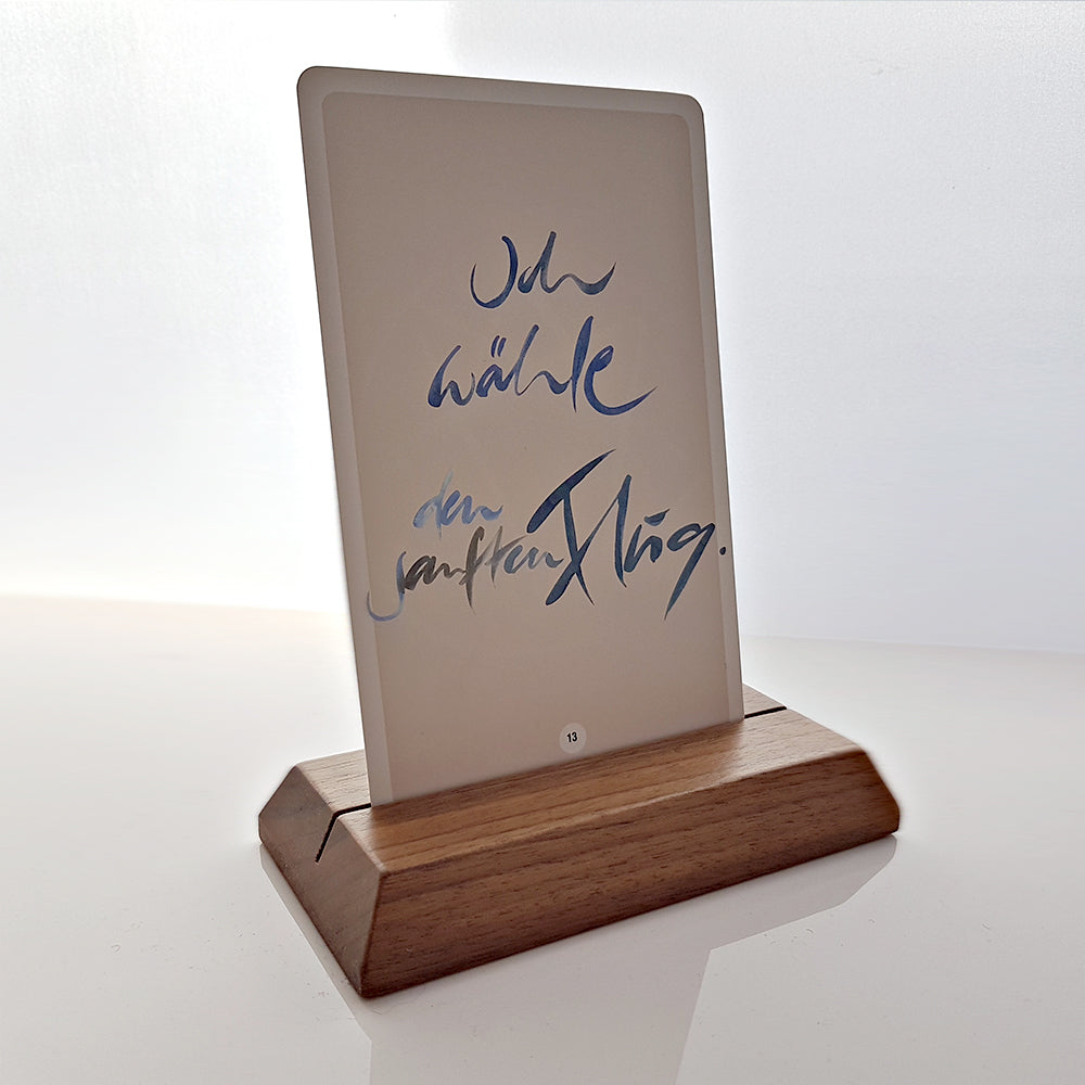 "Fingerzeige" SignKarten-Set "Hahnentritt Braun" + Nuss