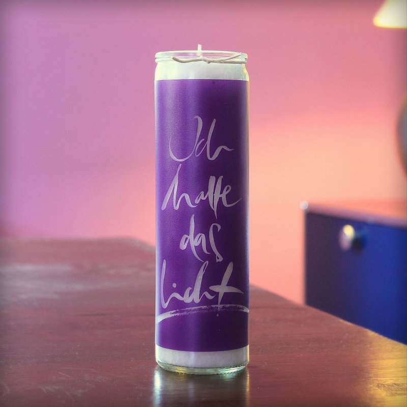 SignKerze "Ich halte das Licht" Farbe