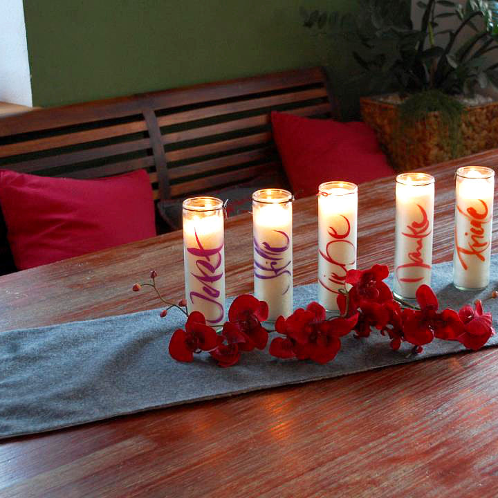 SignKerze "Freude" Farbe