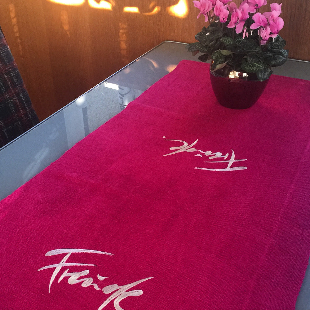 Tischläufer "Freude" Bauernleinen