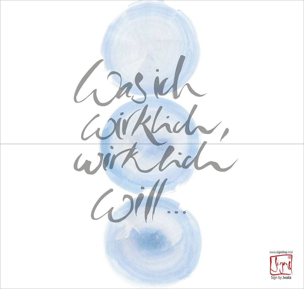 Klappkarte "Was ich wirklich wirklich will"