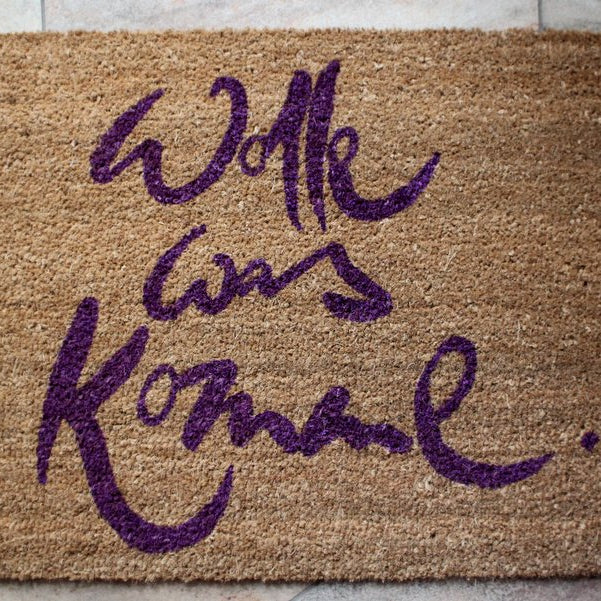 Fußmatte "Wolle was komme" Violett