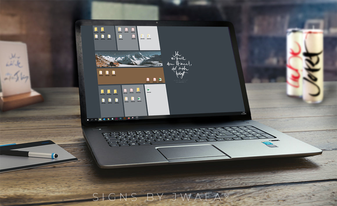 Desktophintergrund "Ich vertraue dem Himmel..."