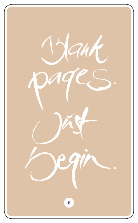 BLANK PAGES. JUST BEGIN.
