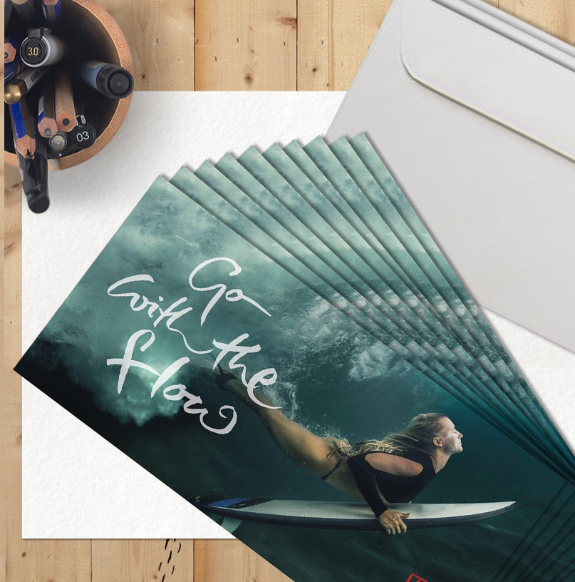 10 Klappkarten "Go with the flow"