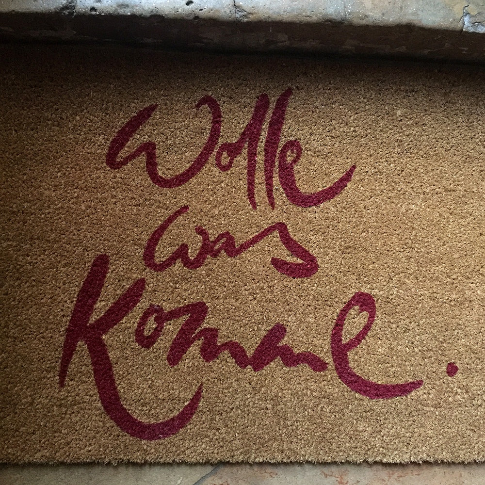 Fußmatte "Wolle was komme" Rot