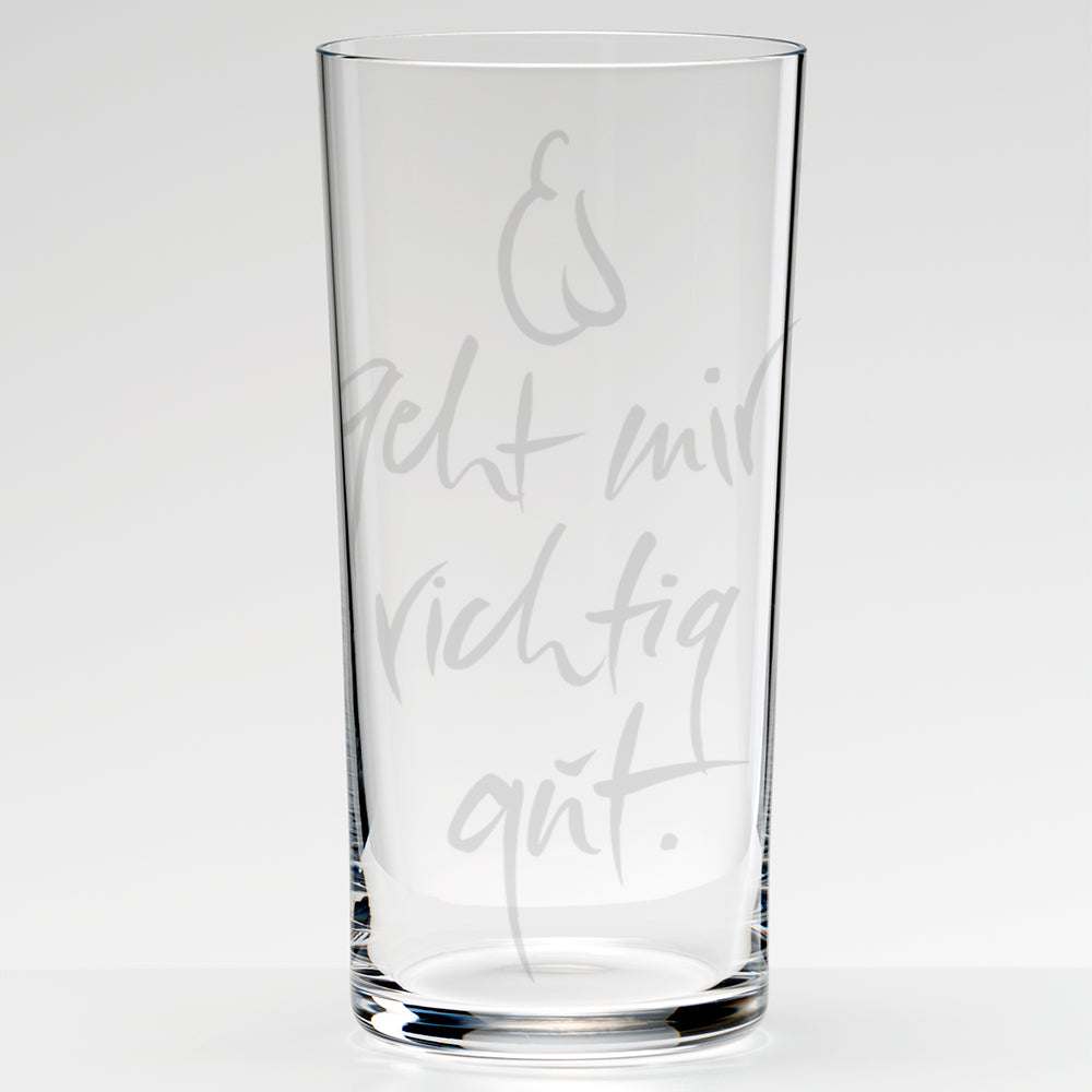 WasserGlas Medium "Es geht mir richtig gut"