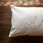 Bauernleinen Zirbenkissen "Liebe"