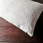 Kissenhülle Bauernleinen "Connected" rechts