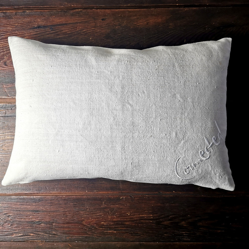 Kissenhülle Bauernleinen "Connected" rechts