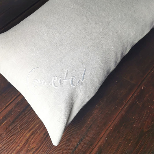 Kissenhülle Bauernleinen "Connected" links