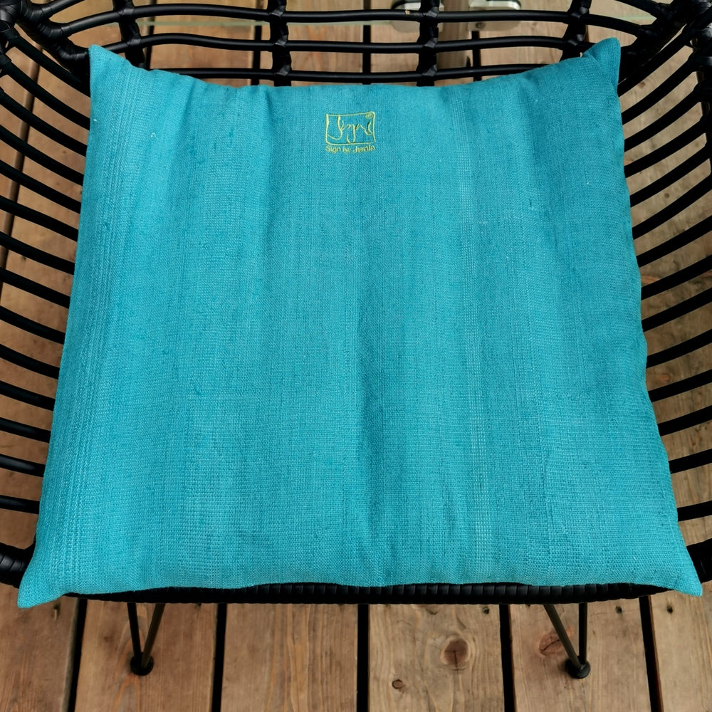 Bauernleinen-Flachkissen "Freude/Ornament"