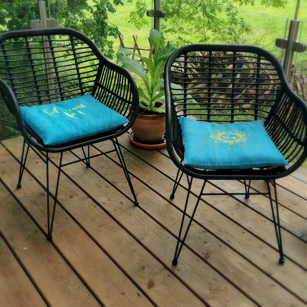 Bauernleinen-Flachkissen "Schwerelos"