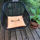 Bauernleinen-Flachkissen "Namasté"