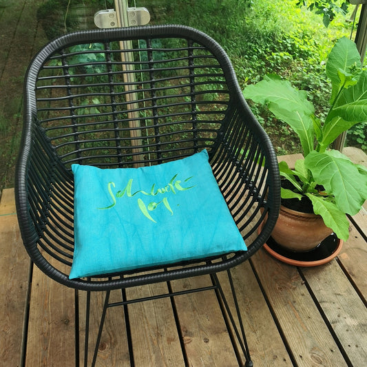 Bauernleinen-Flachkissen "Schwerelos"