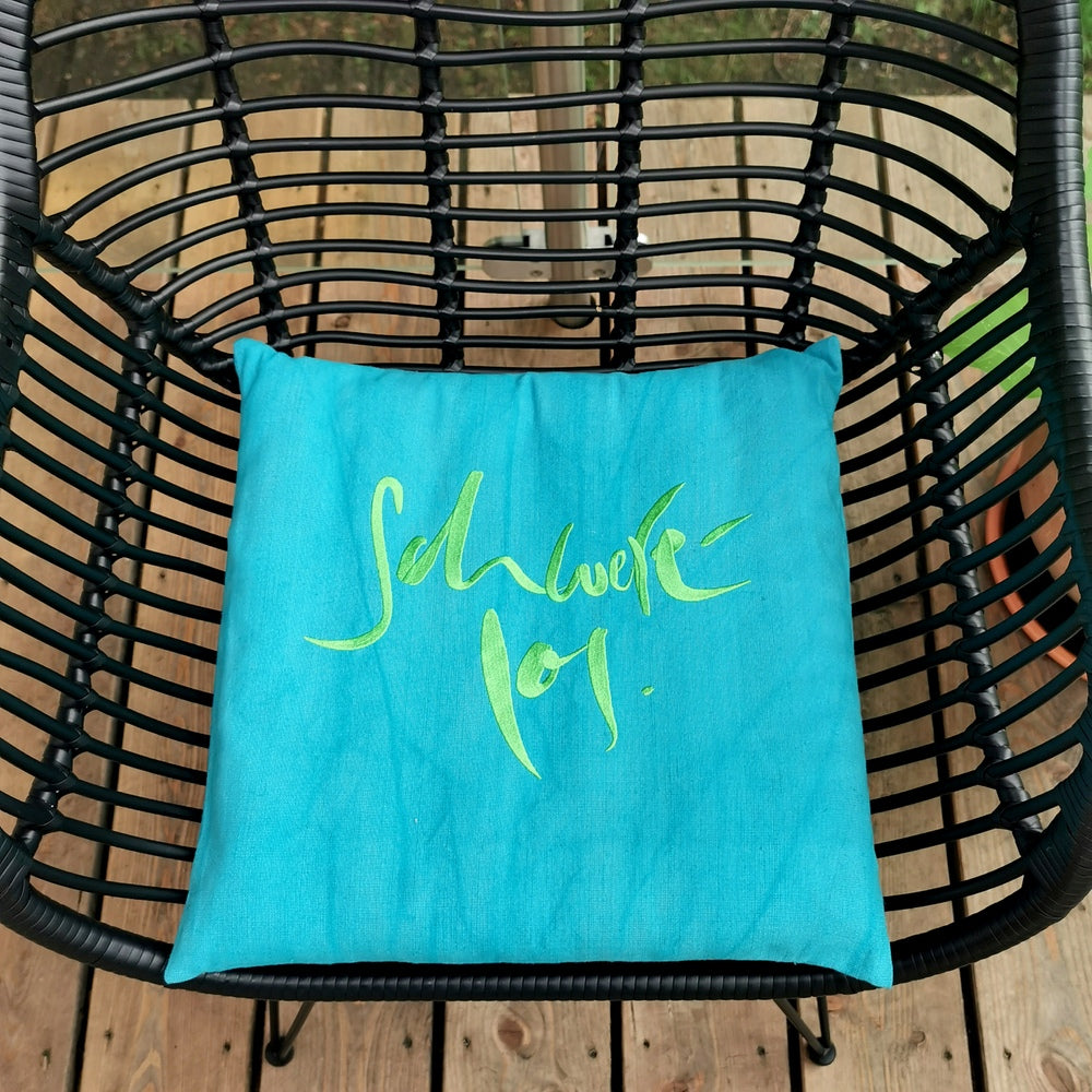 Bauernleinen-Flachkissen "Schwerelos"