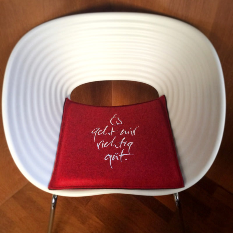 Flachkissen "Es geht mir richtig gut."