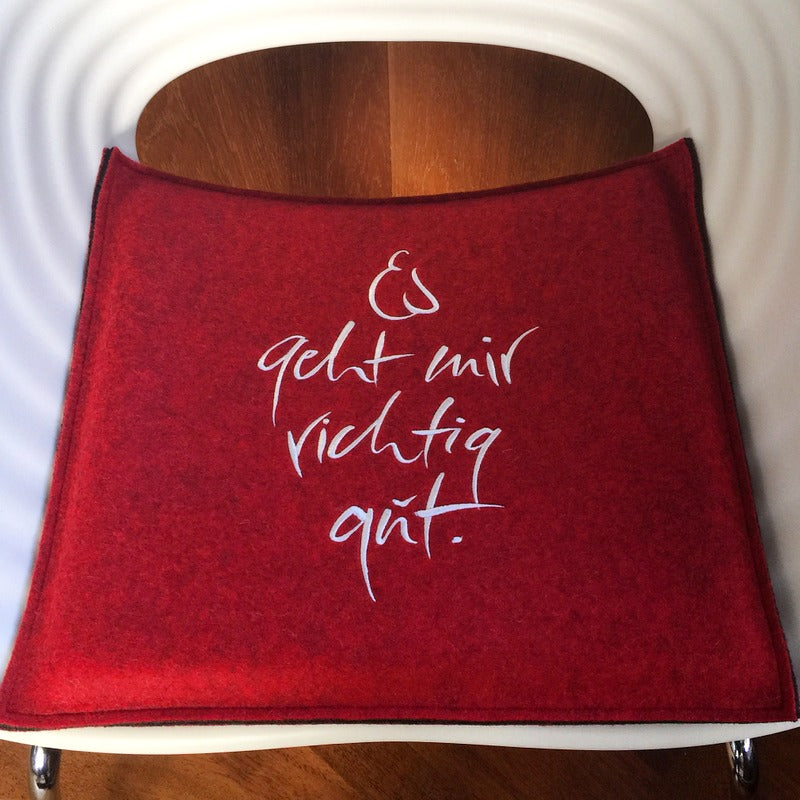 Flachkissen "Es geht mir richtig gut."