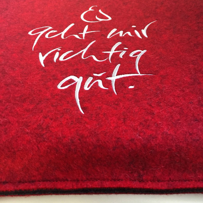 Flachkissen "Es geht mir richtig gut."