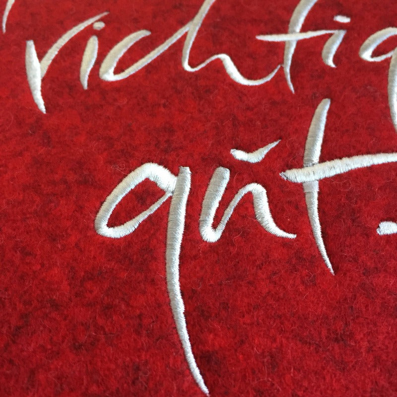 Flachkissen "Es geht mir richtig gut."