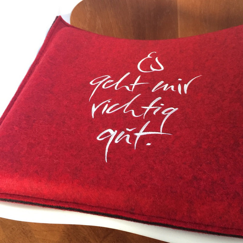 Flachkissen "Es geht mir richtig gut."