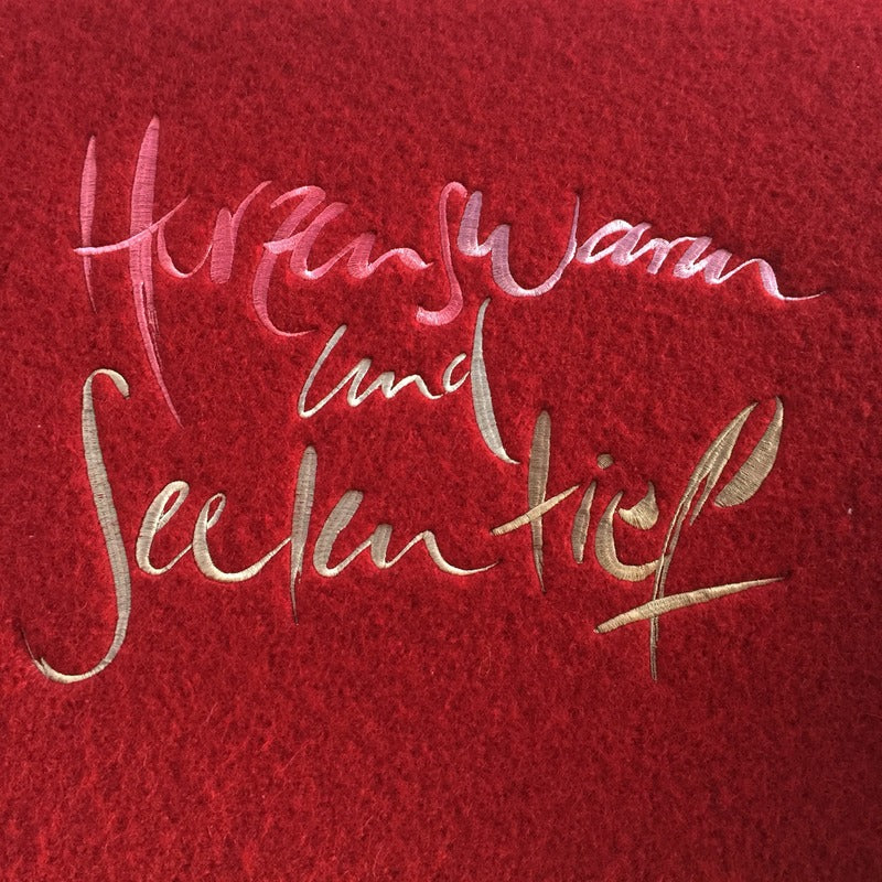 Flachkissen "Herzenswarm und Seelentief"