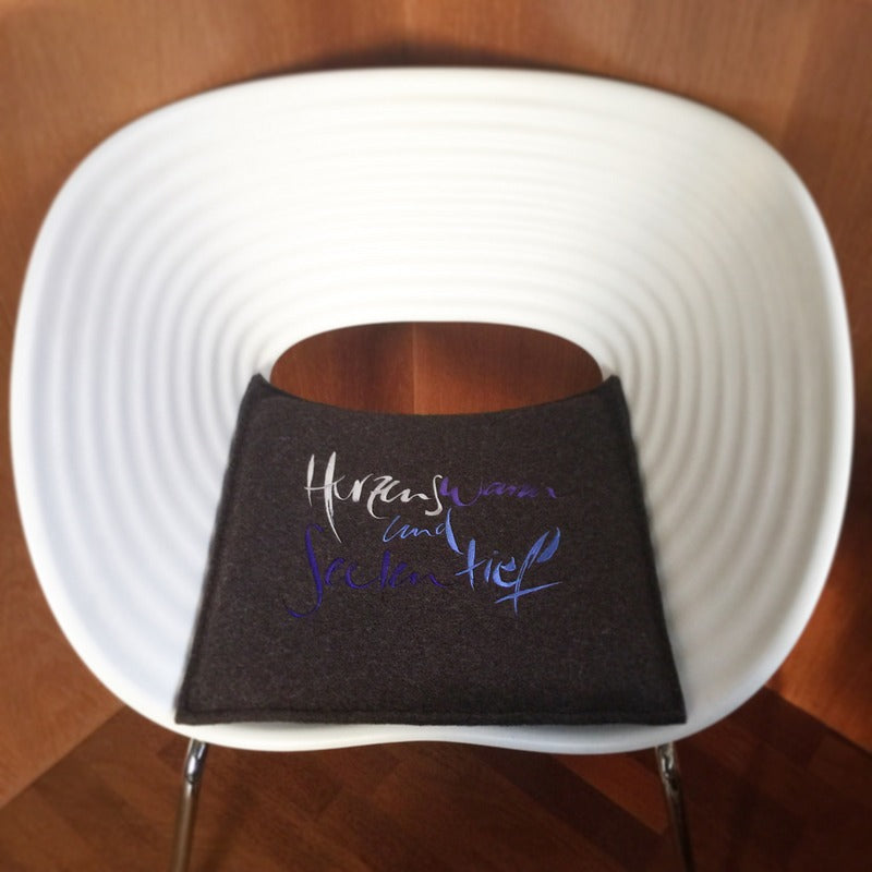 Flachkissen "Herzenswarm und Seelentief"