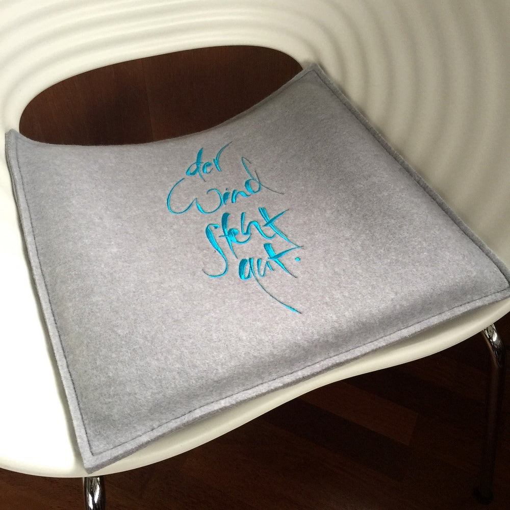 Flachkissen "Der Wind steht gut"