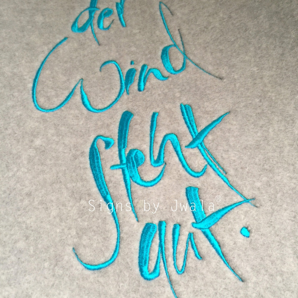 Flachkissen "Der Wind steht gut"