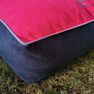 Bodenkissen quadratisch "Himmel" Silber/Grau/Blau