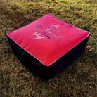 Bodenkissen quadratisch "Himmel" Silber/Grau/Blau