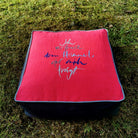 Bodenkissen quadratisch "Himmel" Silber/Grau/Blau