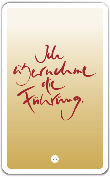 Ich übernehme die Führung.
