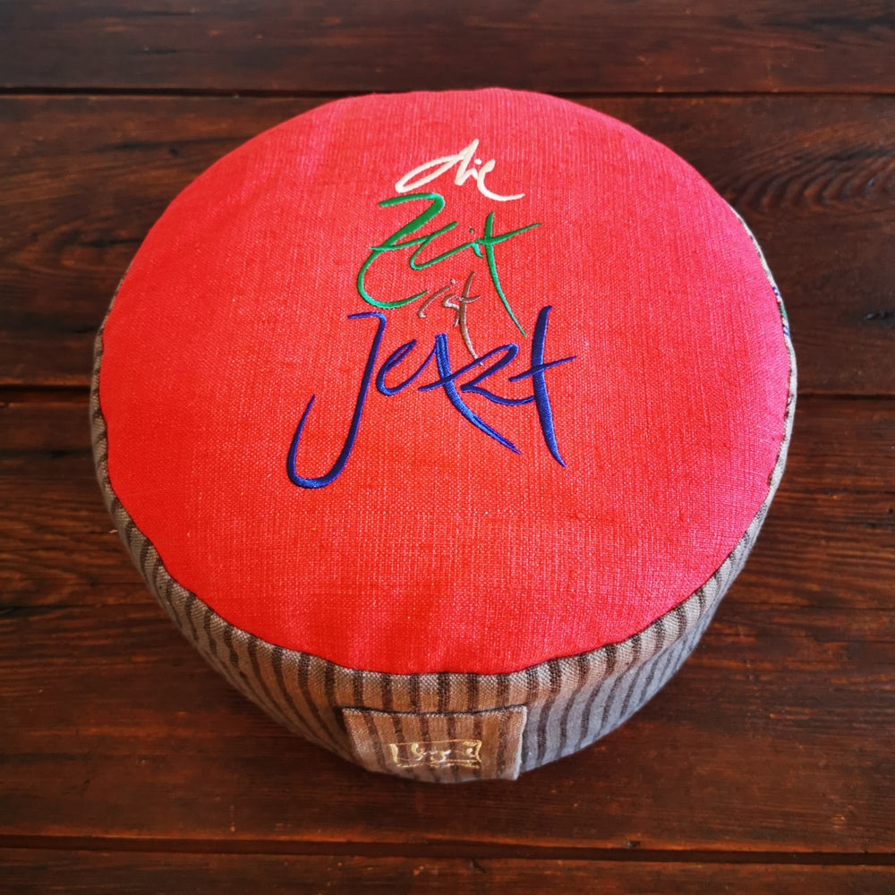 MediKissen "die Zeit ist Jetzt" Bauernleinen