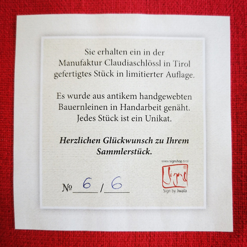 MediKissen "die Zeit ist Jetzt" Bauernleinen