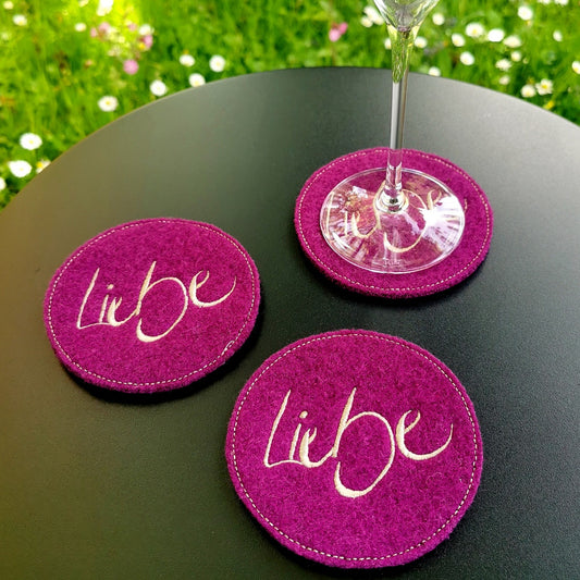 Glasuntersetzer "Liebe" Violett