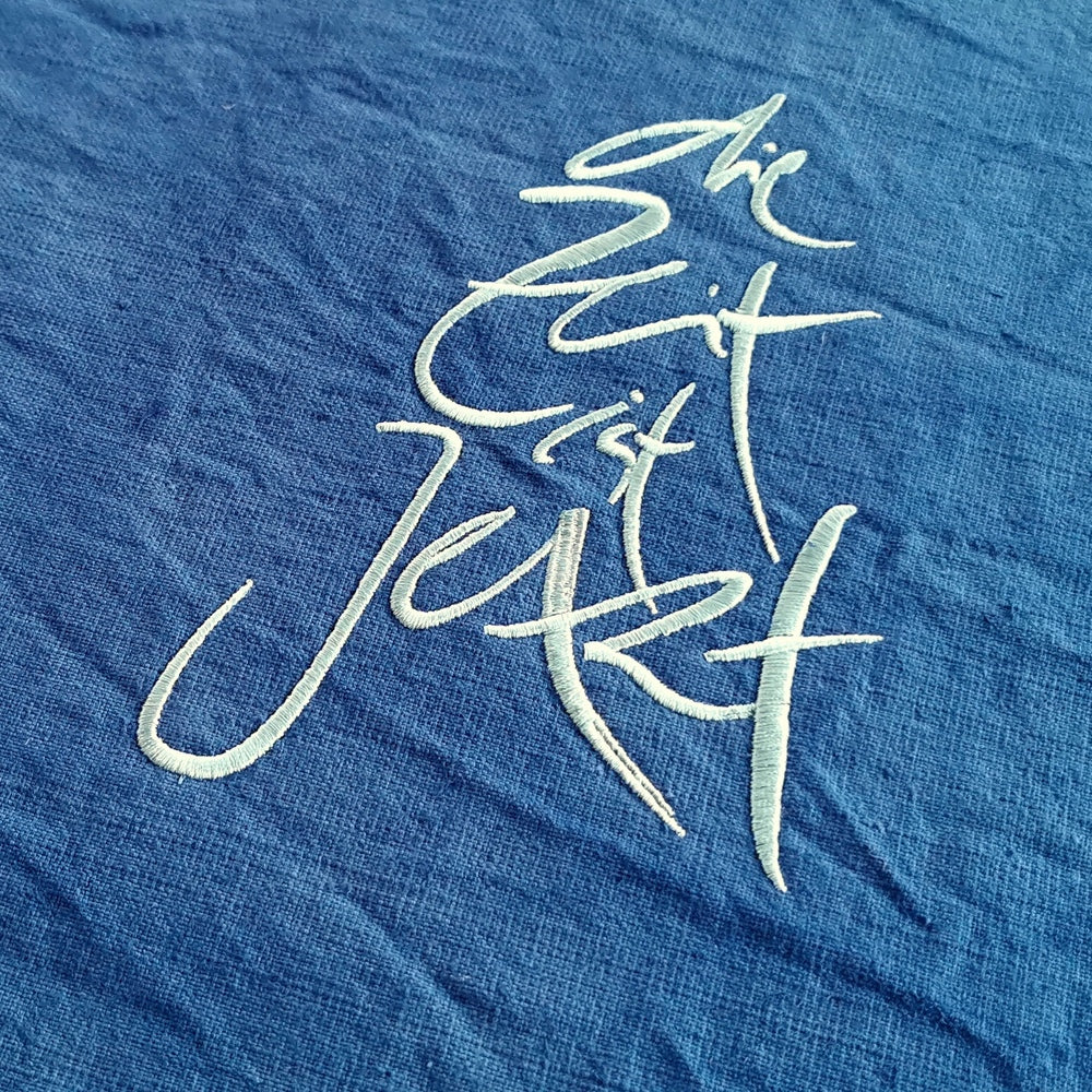 1 Tischset "die Zeit ist Jetzt" Bauernleinen