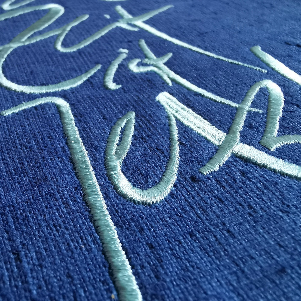 1 Tischset "die Zeit ist Jetzt" Bauernleinen