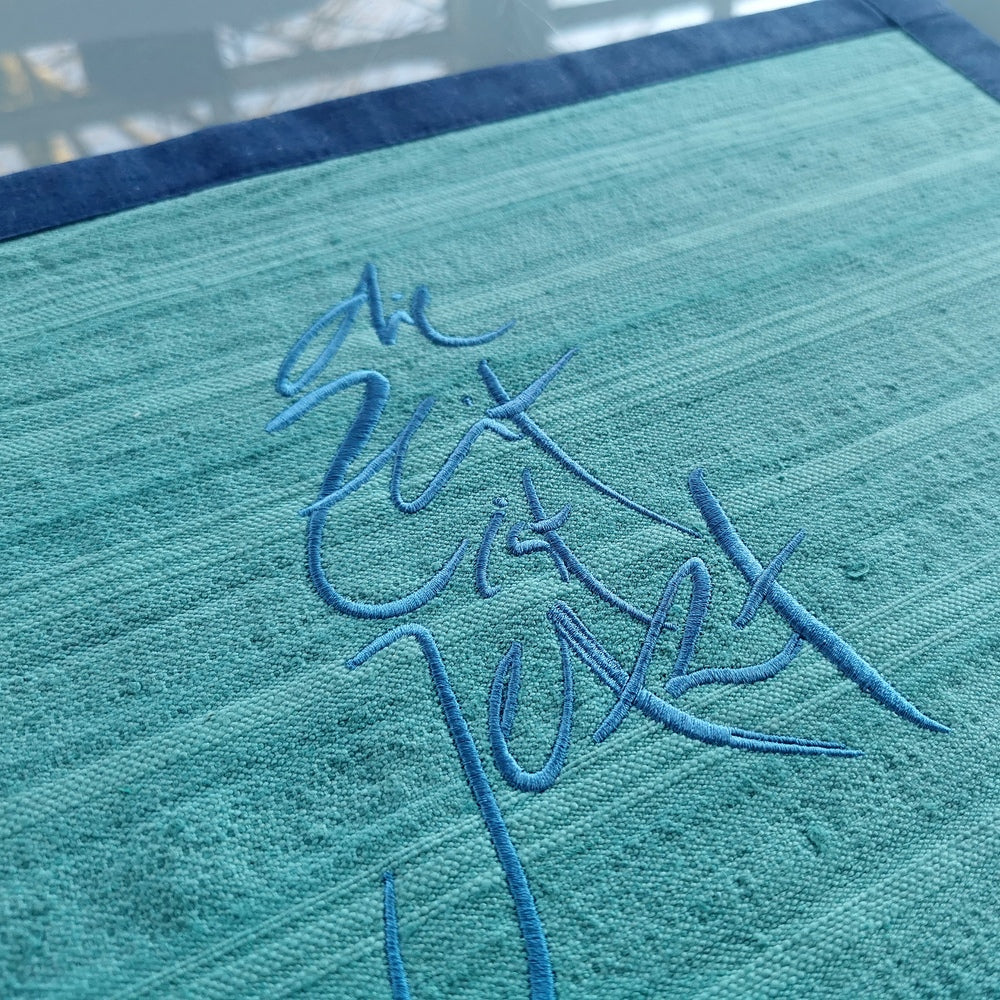 1 Tischset "die Zeit ist Jetzt" Bauernleinen