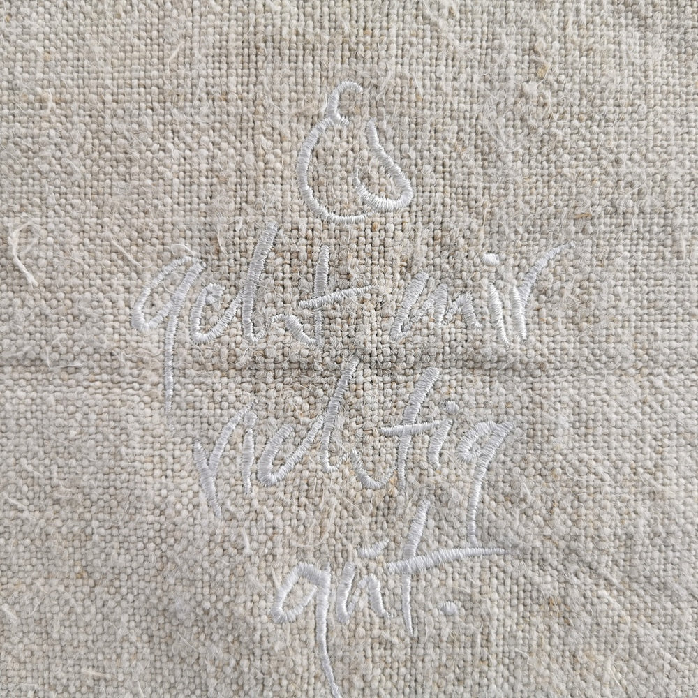 1 Tischset "Es geht mir richtig gut" Bauernleinen