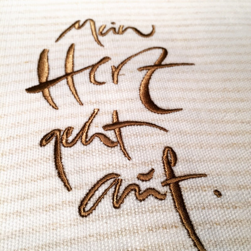 Tischläufer "Mein Herz geht auf" Bauernleinen