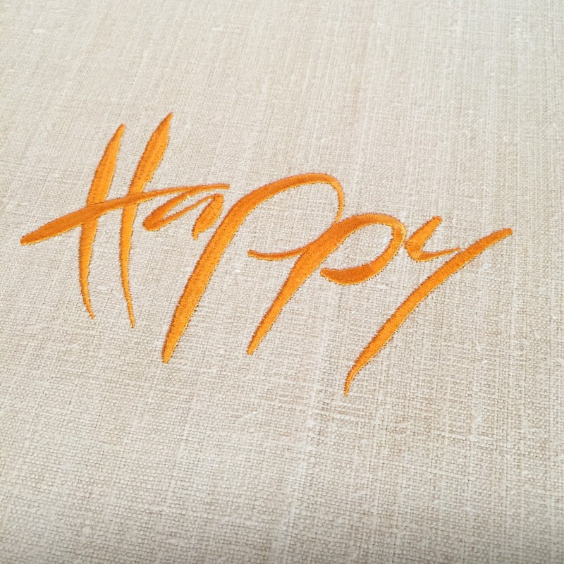 Tischläufer "Happy" Bauernleinen