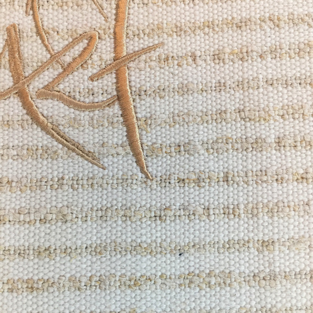 Tischläufer "die Zeit ist Jetzt" Beige-Gestreift