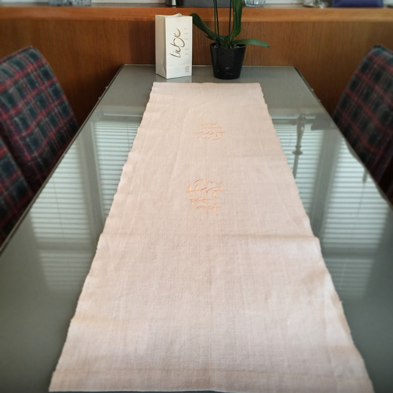 Tischläufer "Mein Herz geht auf" Bauernleinen