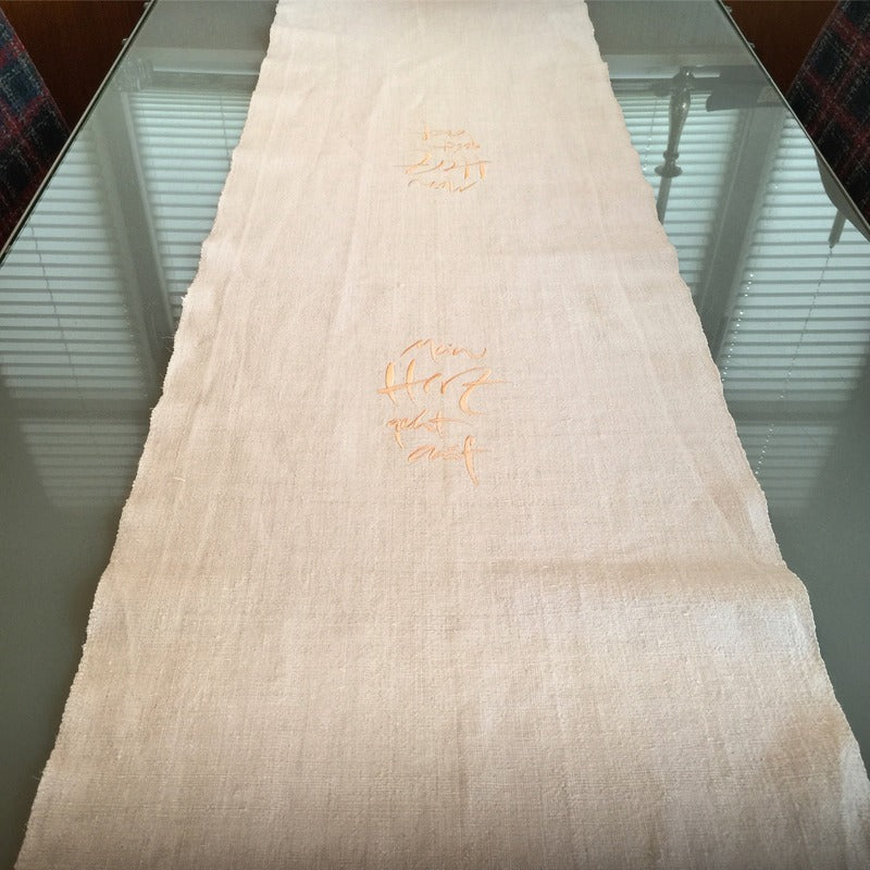 Tischläufer "Mein Herz geht auf" Bauernleinen