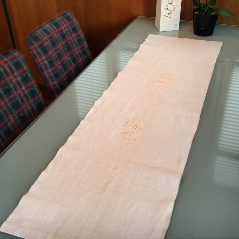 Tischläufer "Mein Herz geht auf" Bauernleinen