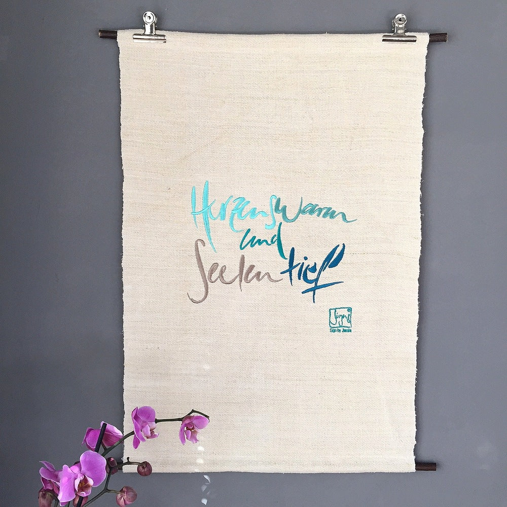 Haussegen "Herzenswarm und Seelentief"